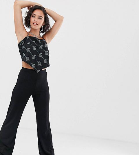 Collusion Rib Flares In Black from ASOS 