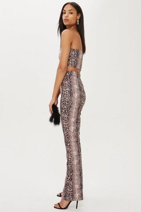 topshop snake print bandeau dress