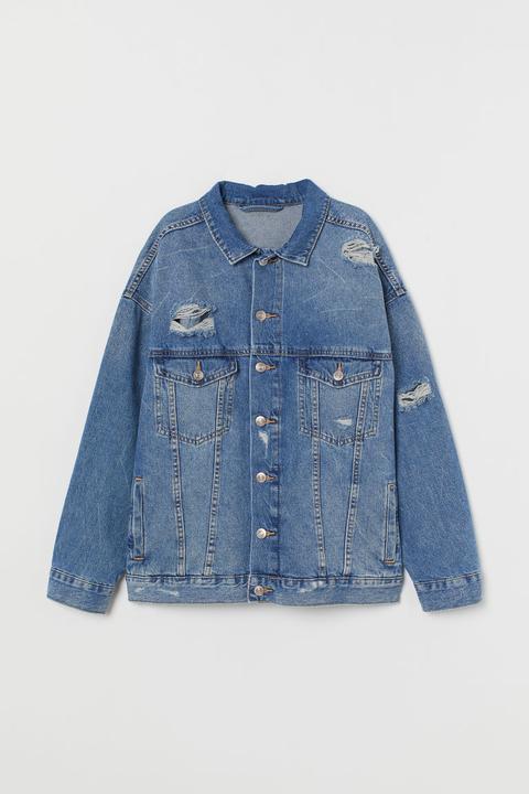 Oversized Denim Jacket - Blue