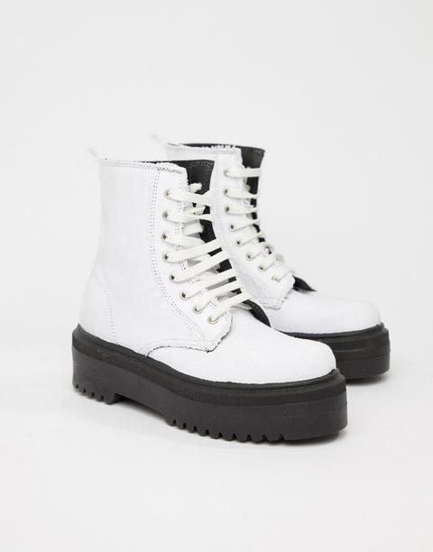 Botas Gruesas De Lona Con Cordones Attitude De Asos Design