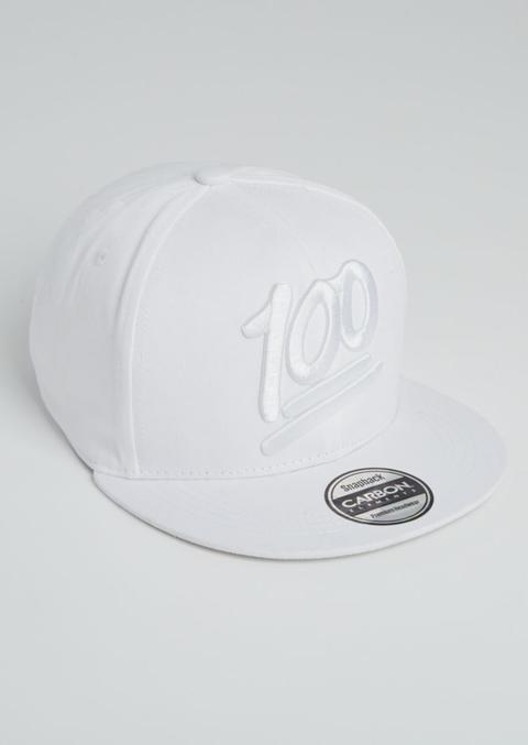 White 100 Percent Snapback Hat