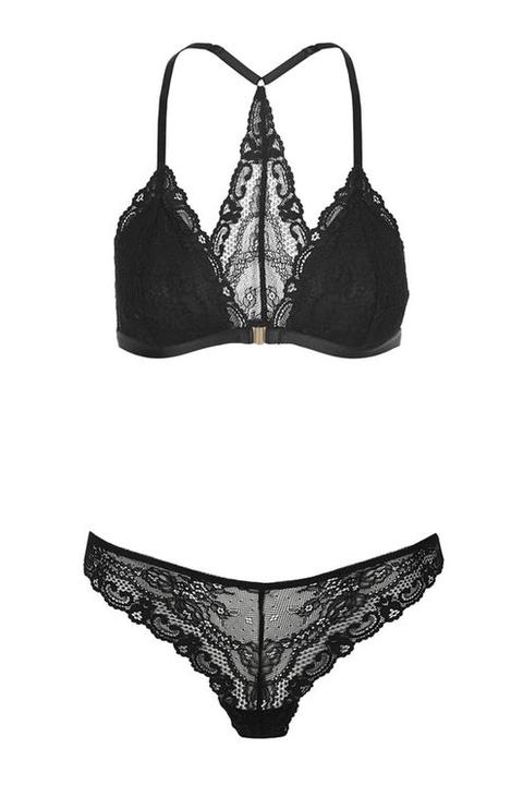 Cordelia Padded Triangle Bra And Thong - Lingerie - Clothing