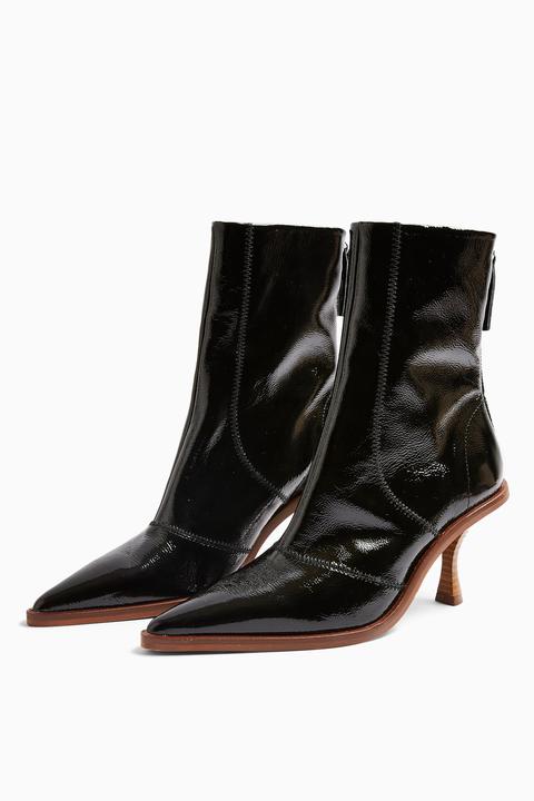 pointy leather boots
