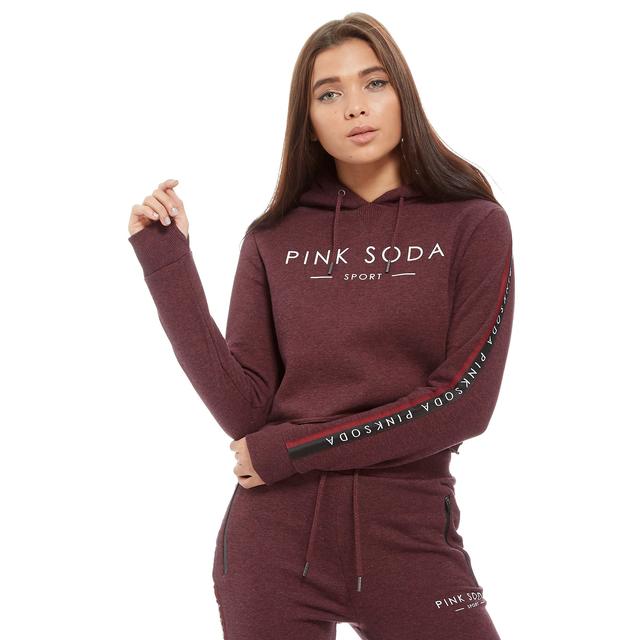 pink soda cropped overhead hoodie