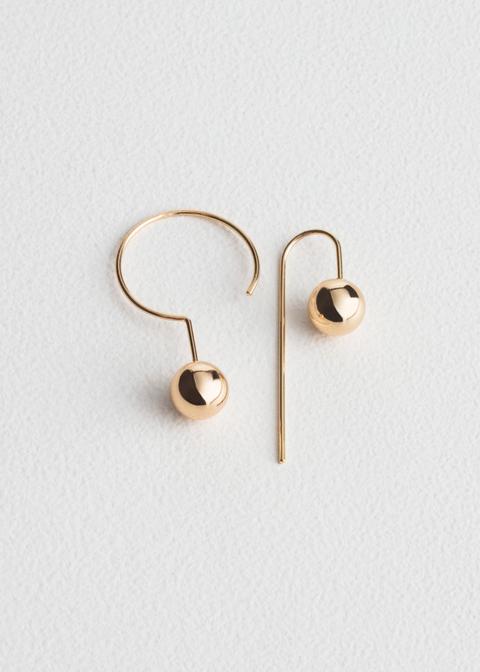 Asymmetric Sphere Earrings