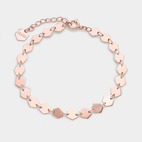 Bracciale A Catena Essentielle Tutto Esagoni In Oro Rosa