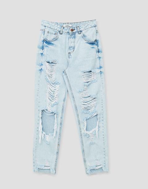 Jeans Mom Fit Rotos