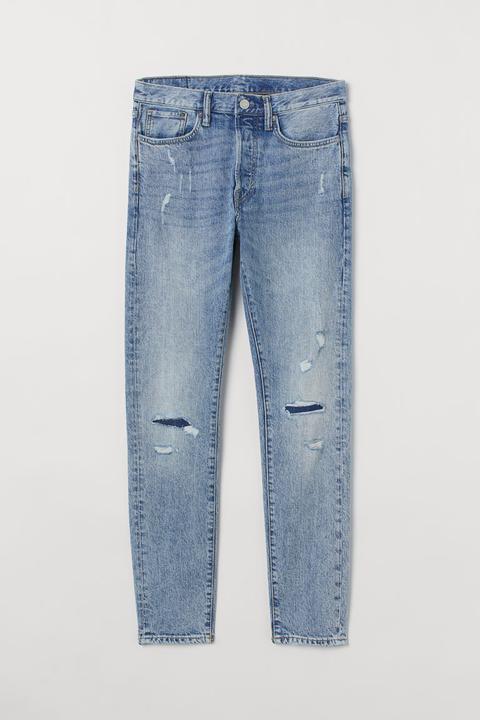 H & M - Slim Straight Jeans - Blu