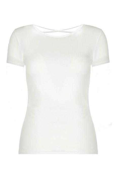 T-shirt Bianca Con Incroci