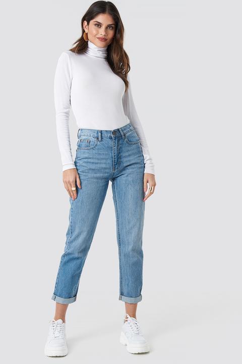 Mom Jeans Blau