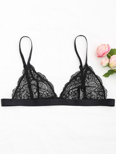 Lingeries Bralette Di Pizzo Scalloped