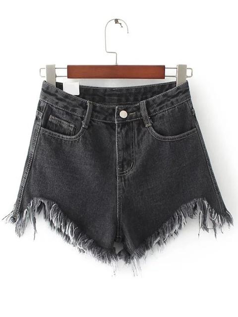 Raw Hem Denim Shorts