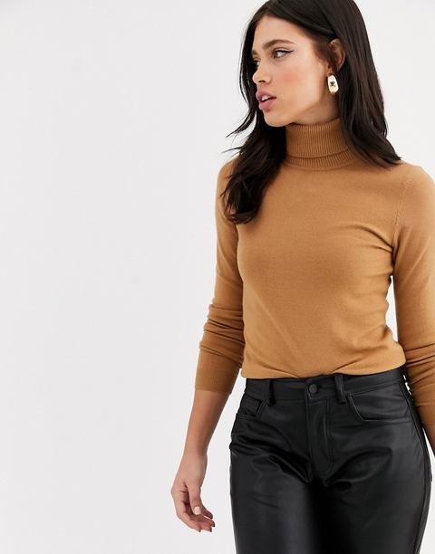 Vero Moda Roll Neck Jumper-brown