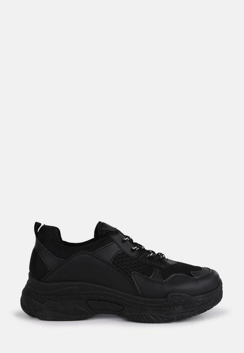 Black Chunky Trainers, Black