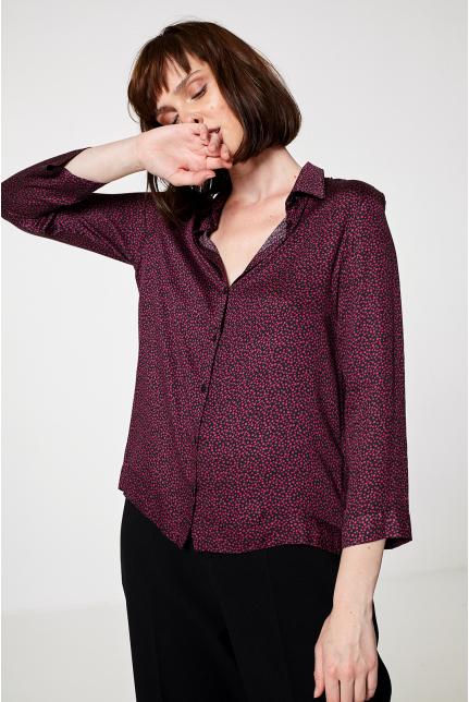 Camisa Topos Magenta