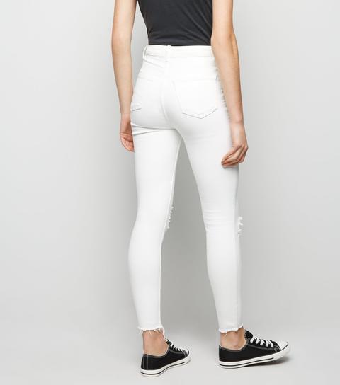 new look white skinny jeans
