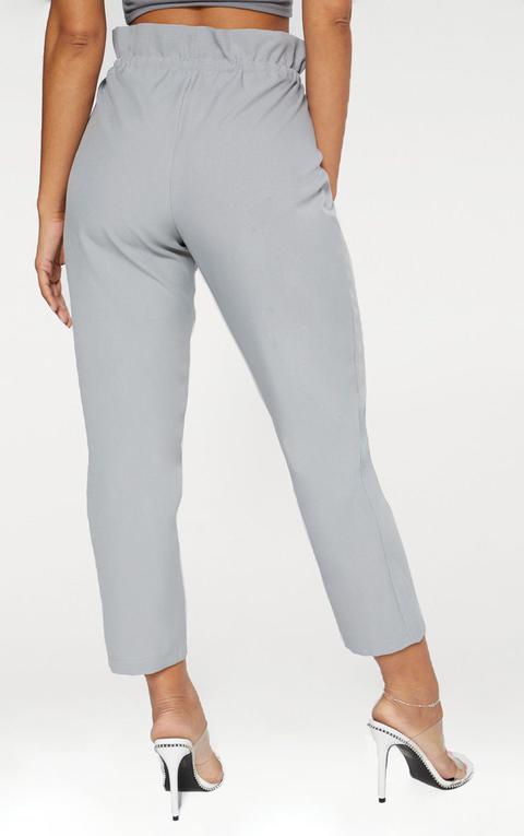 paper bag slim leg trousers