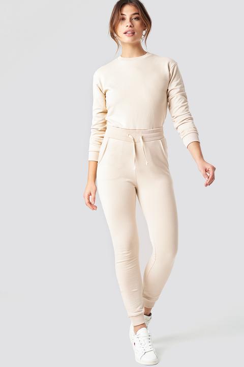 Slim Soft Sweatpants Beige