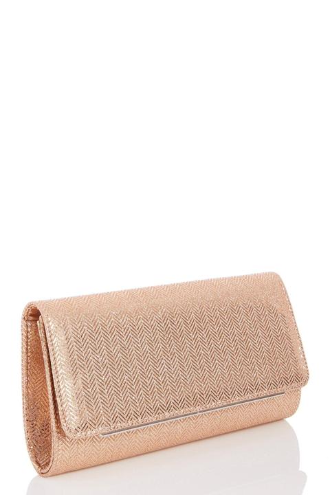 rose gold shimmer bag