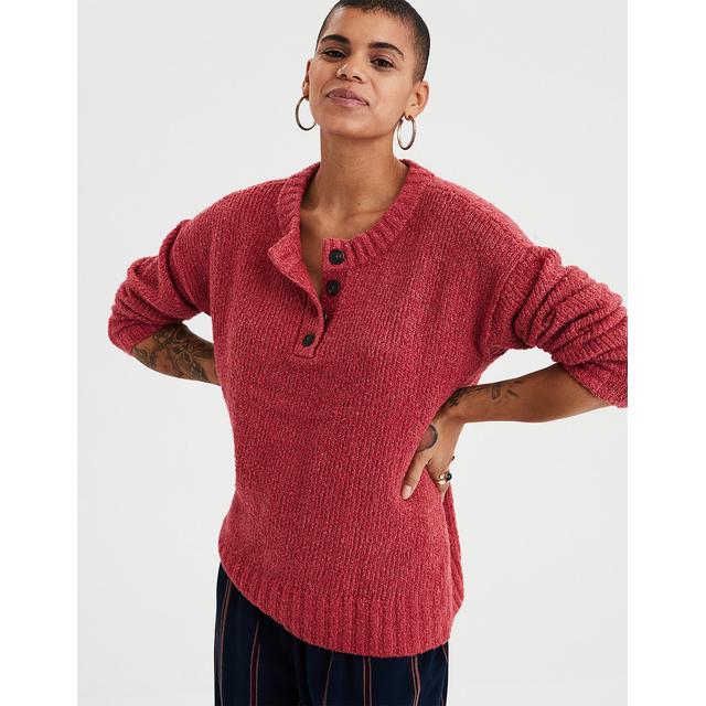 american eagle henley sweatshirt
