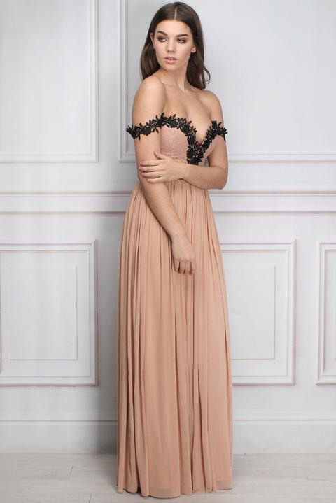 Mink Bardot Maxi Dress