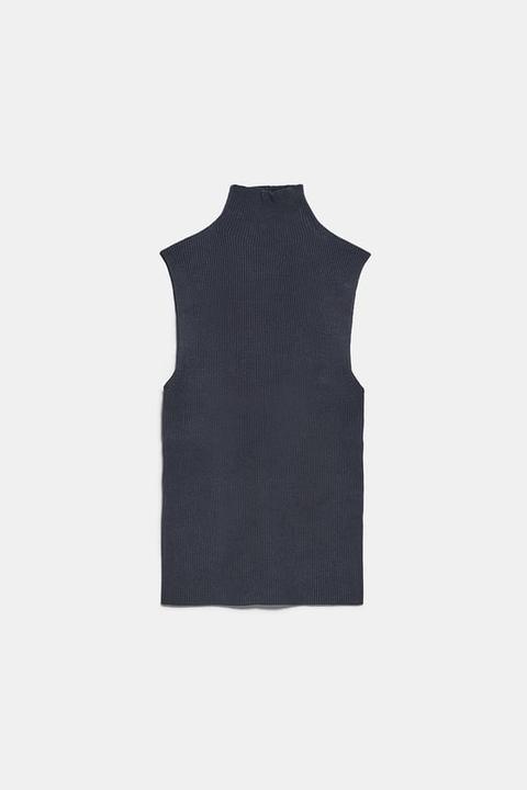 Top En Maille À Col Roulé