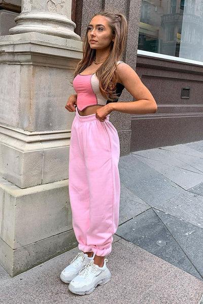 Pink Oversized Joggers - Erica