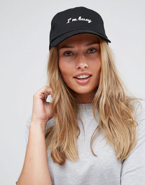 Gorra Con Eslogan De Asos Black