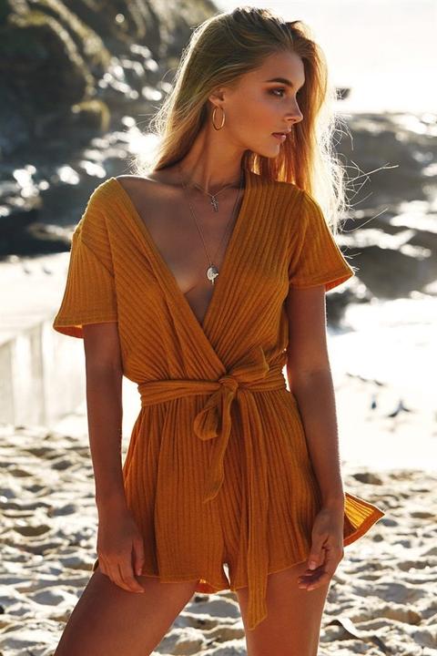 Knox Mustard Playsuit