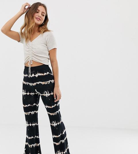 Bershka Kickflare Trouser In Tie Dye