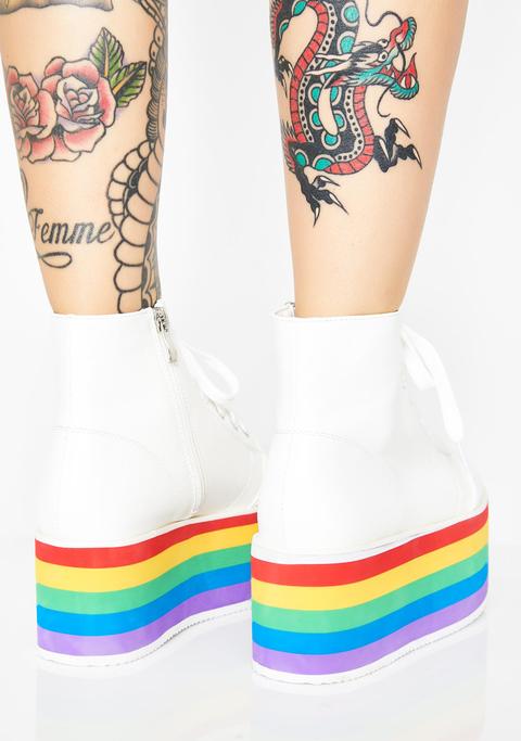 rainbow platform sneaker