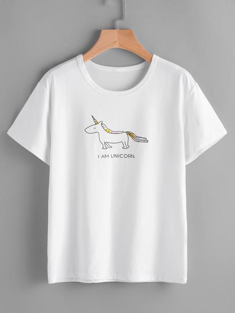 Tshirt Con Stampa Di Cartone