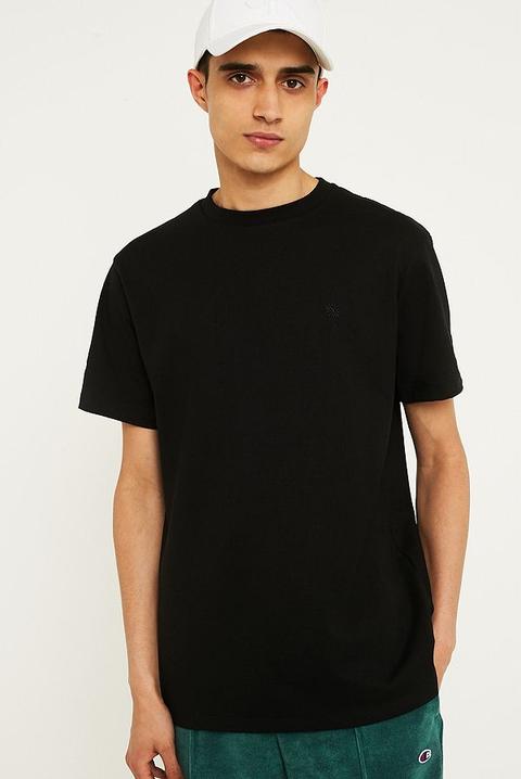 Urban Outfitters - T-shirt In Schwarz Mit Stickerei - Herren M