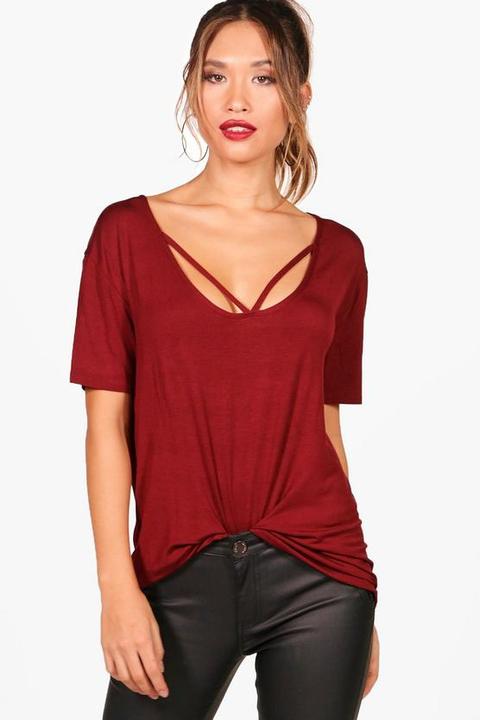 Strappy Front Oversized T-shirt