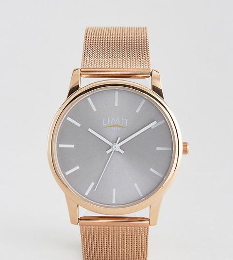 Reloj Dorado Rosa Con Correa De Malla Exclusivo En Asos De Limit