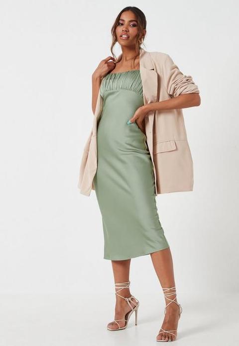 ruched bust midi dress