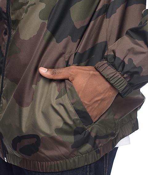 Zine sale camo windbreaker