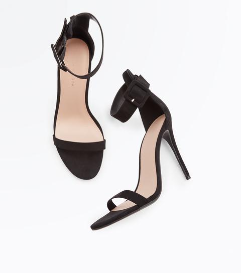 new look black barely there heels