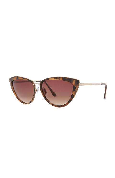 Metal Trim Cateye Sunglasses