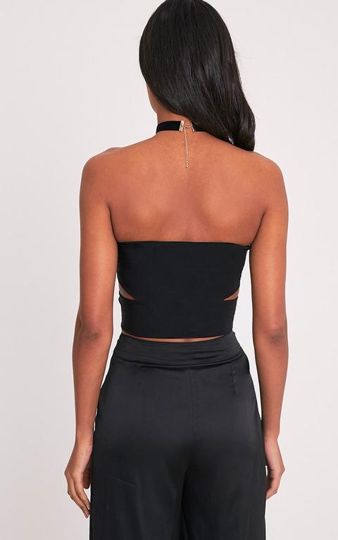 Denise Black Cut Out Side Slinky Bandeau