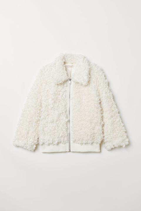 Faux Fur Jacket - White