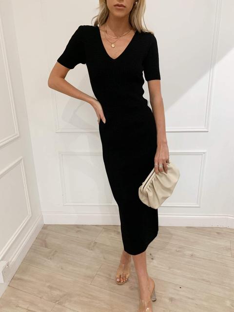 Lara Ribbed Midi Dress