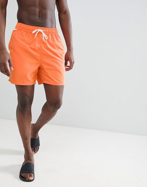 Shorts De Baño En Naranja Con Logo Pequeño Seal De Penfield