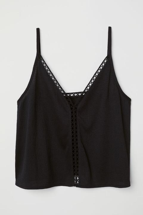 Top De Tirantes En V - Negro