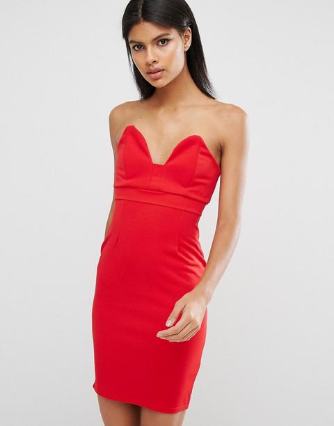 Daisy Street - Vestito Fascinate Senza Spalline - Rosso