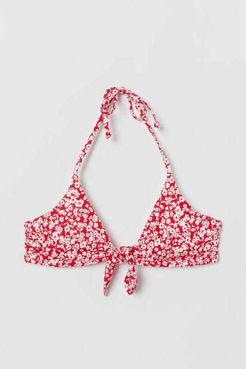 Top De Bikini Con Relleno - Rojo