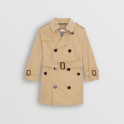 Trench Coat En Algodón De Gabardina (miel) | Burberry® Oficial