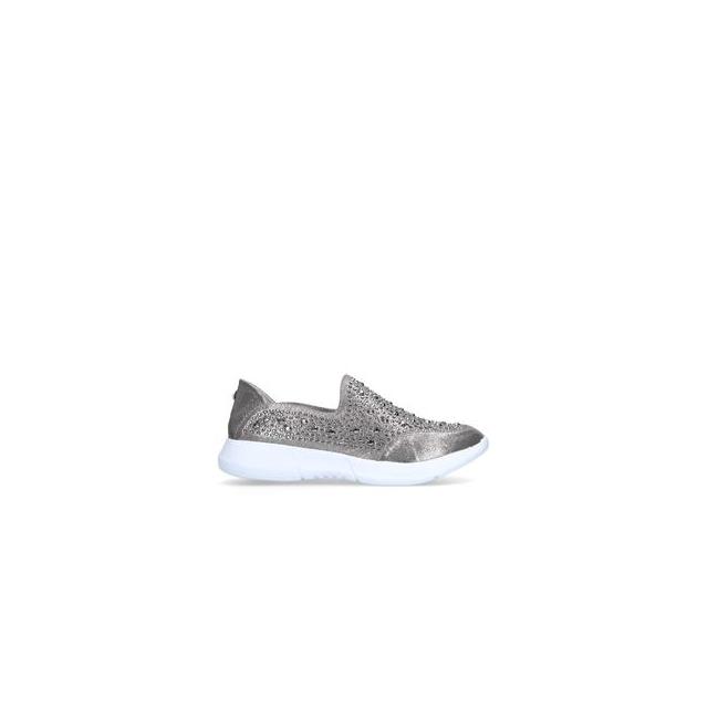 carvela silver trainers