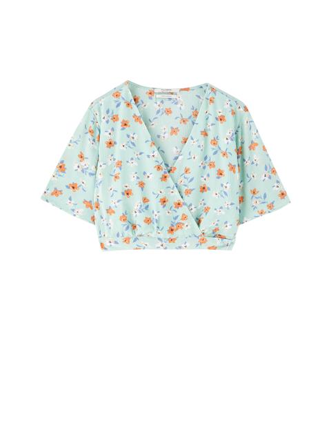 Blusa Flores Lazo Espalda