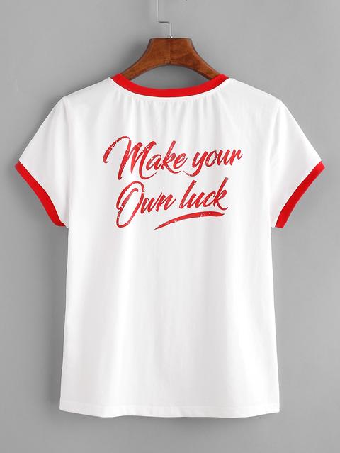 Make Your Own Luck Ringer Tee